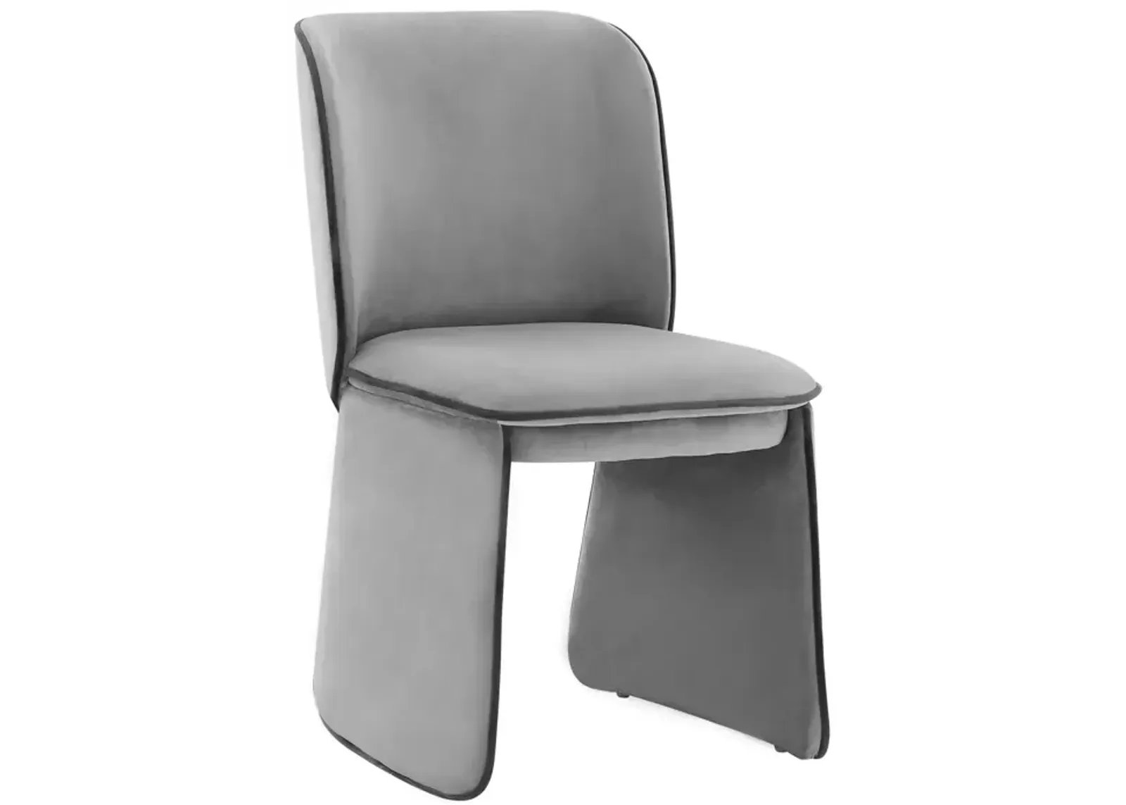 TOV Furniture Kinsley Gray Velvet Dining Chair