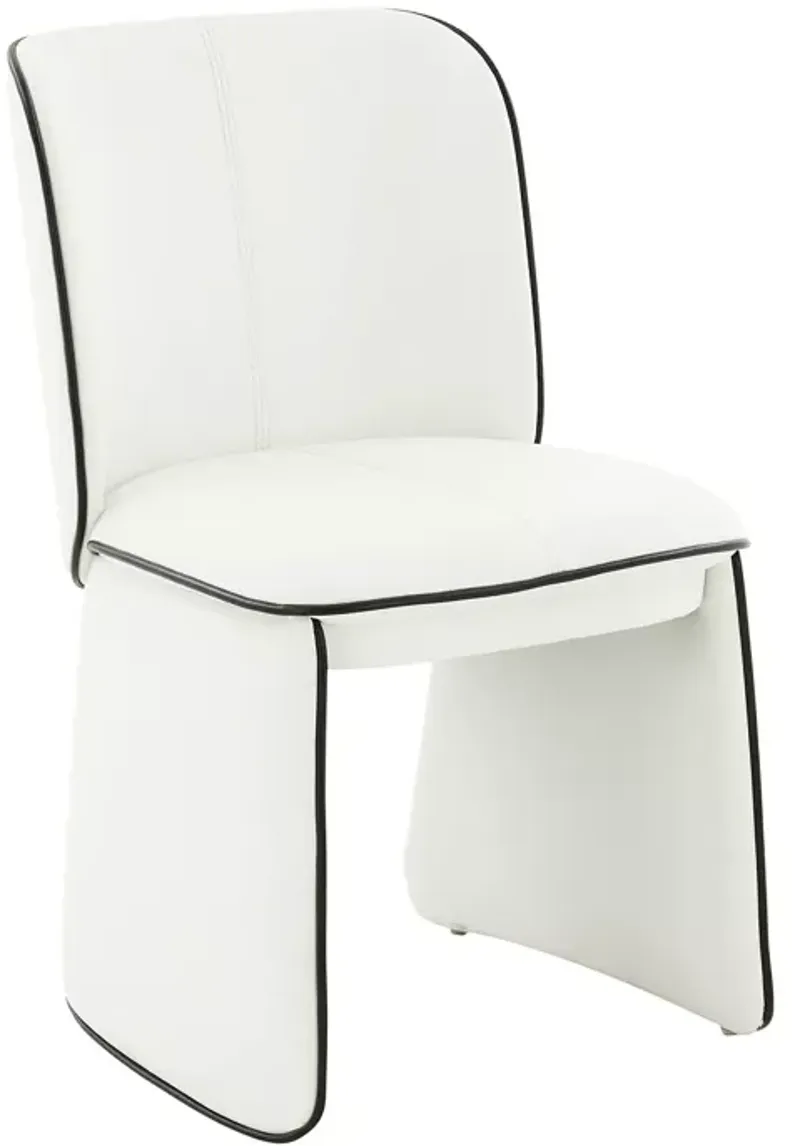 TOV Furniture Kinsley Cream Faux Leather Dining Chair