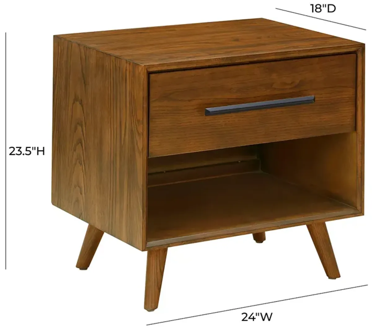 TOV Furniture Emery Pecan Nightstand