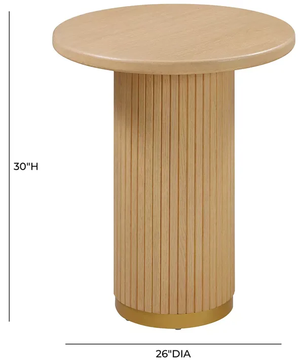 TOV Furniture Chelsea Natural Oak Wood Entry Table