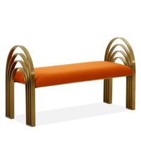 TOV Furniture Mavis Cinnamon Velvet Bench