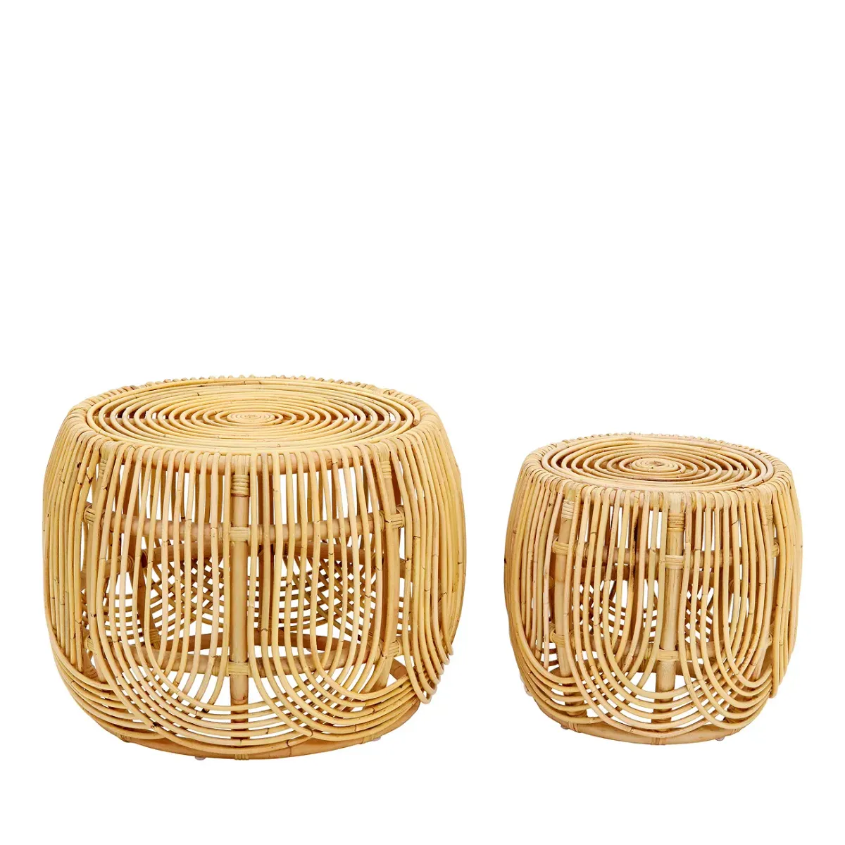 TOV Furniture Azrina Rattan Nesting Tables, Set of 2 