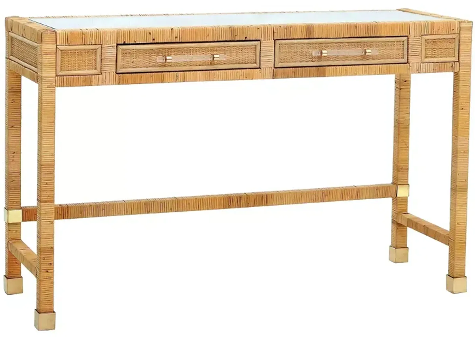 TOV Furniture Amara Natural Rattan Desk