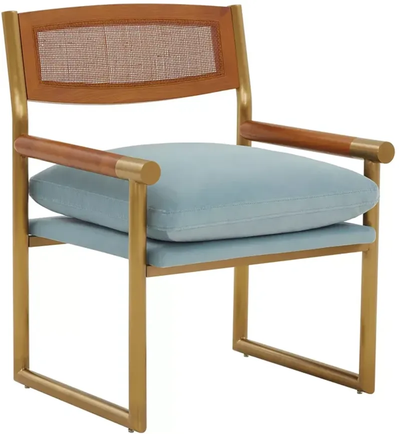 TOV Furniture Harlow Rattan Velvet Chair