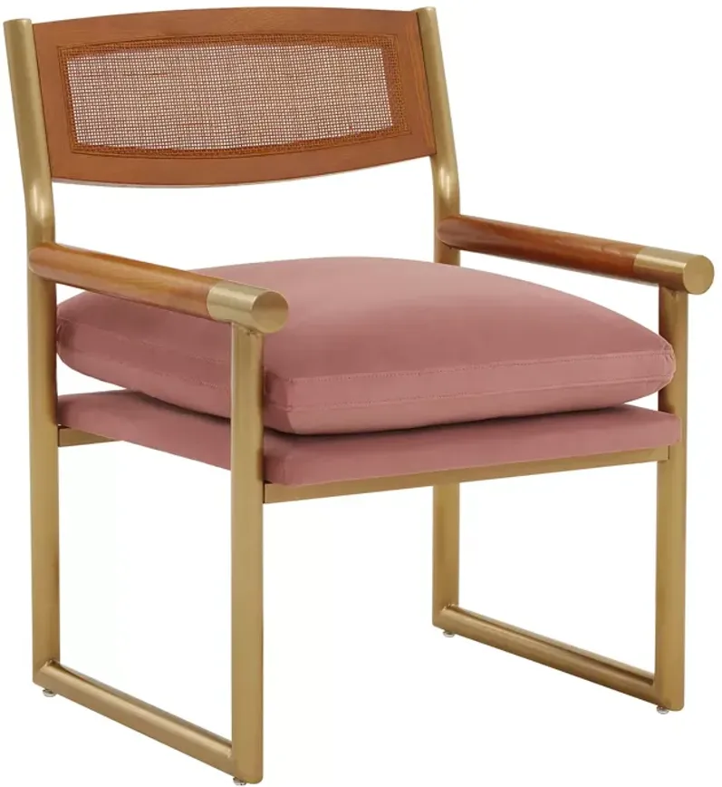 TOV Furniture Harlow Rattan Velvet Chair
