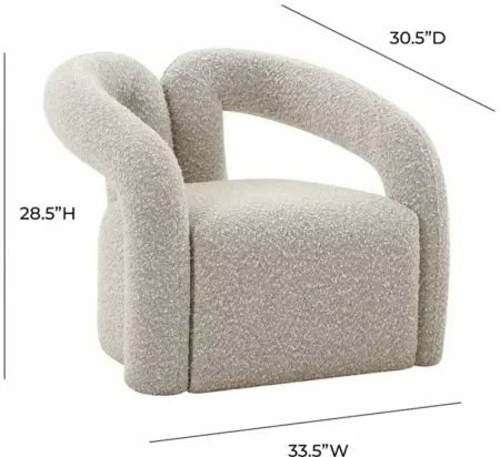 TOV Furniture Jenn Gray Boucle Accent Chair
