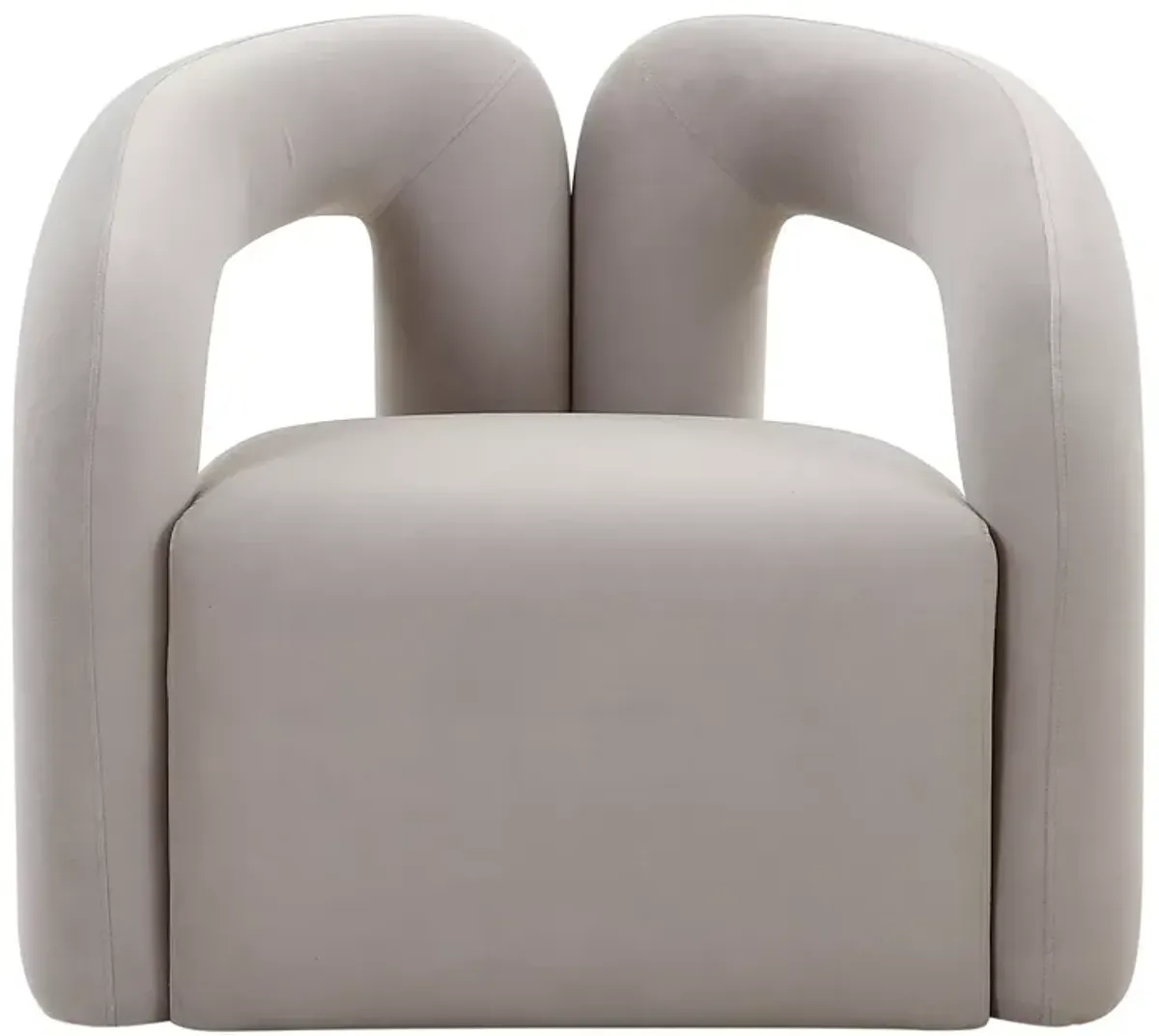 TOV Furniture Jenn Gray Velvet Accent Chair