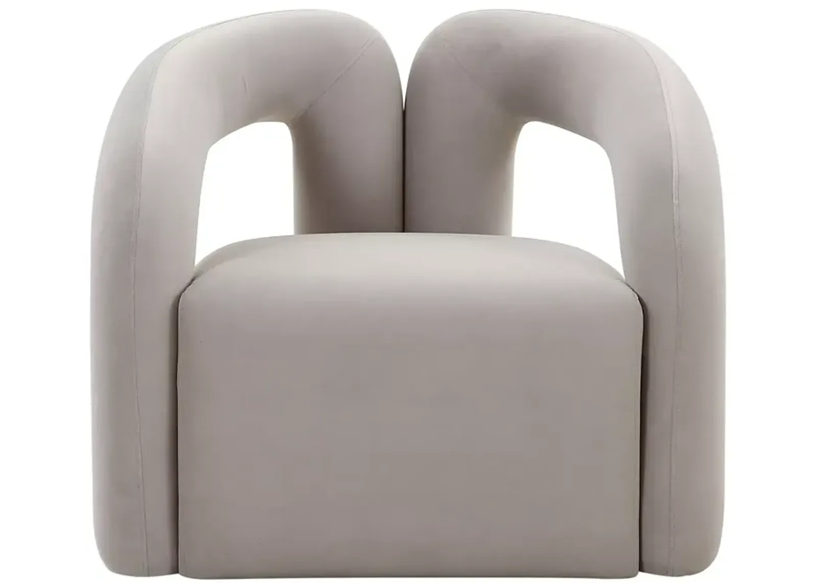 TOV Furniture Jenn Gray Velvet Accent Chair