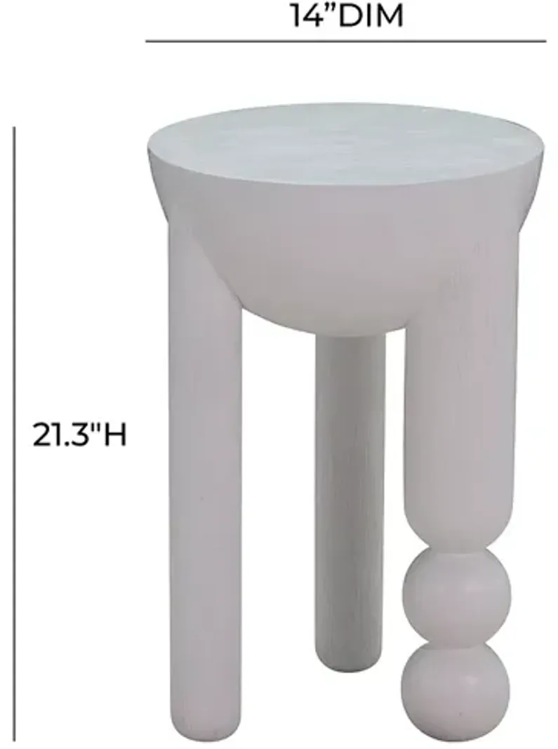 TOV Furniture Morse White Wooden Accent Table