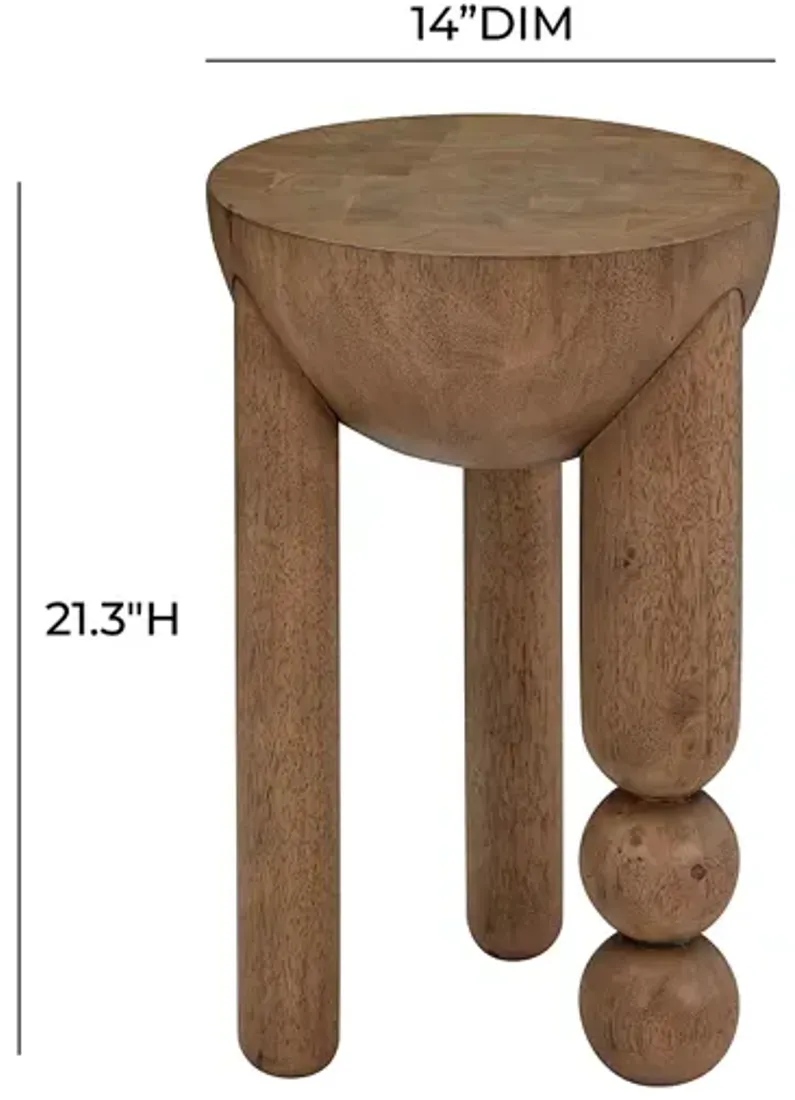 TOV Furniture Morse Cognac Wooden Accent Table