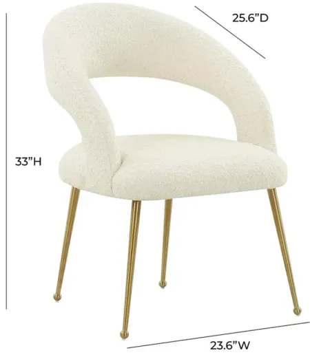 TOV Furniture Rocco Cream Boucle Dining Chair