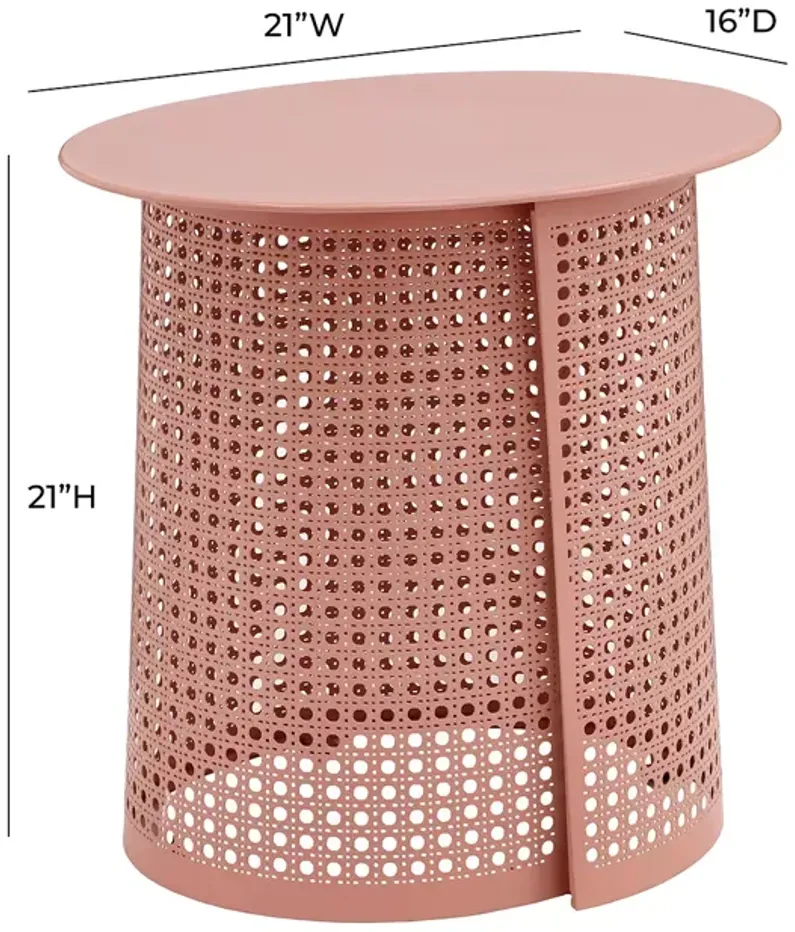 TOV Furniture Pesky Coral Pink Side Table