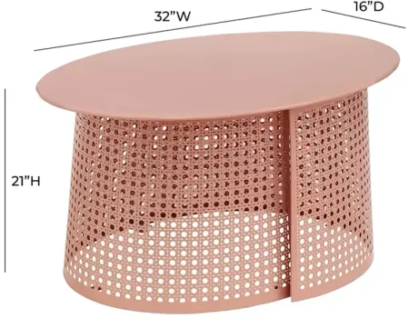 TOV Furniture Pesky Coral Pink Coffee Table