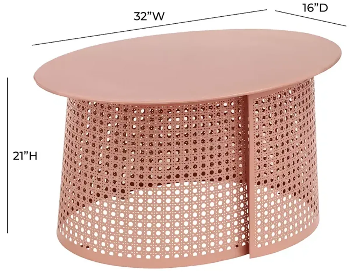 TOV Furniture Pesky Coral Pink Coffee Table