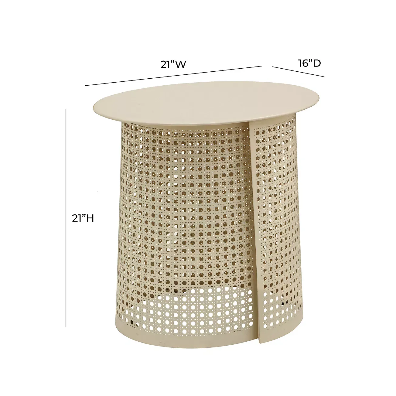 TOV Furniture Pesky Eggnog Cream Side Table