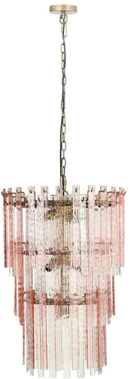 TOV Furniture Hampshire Pink Acrylic 3 Tier Chandelier