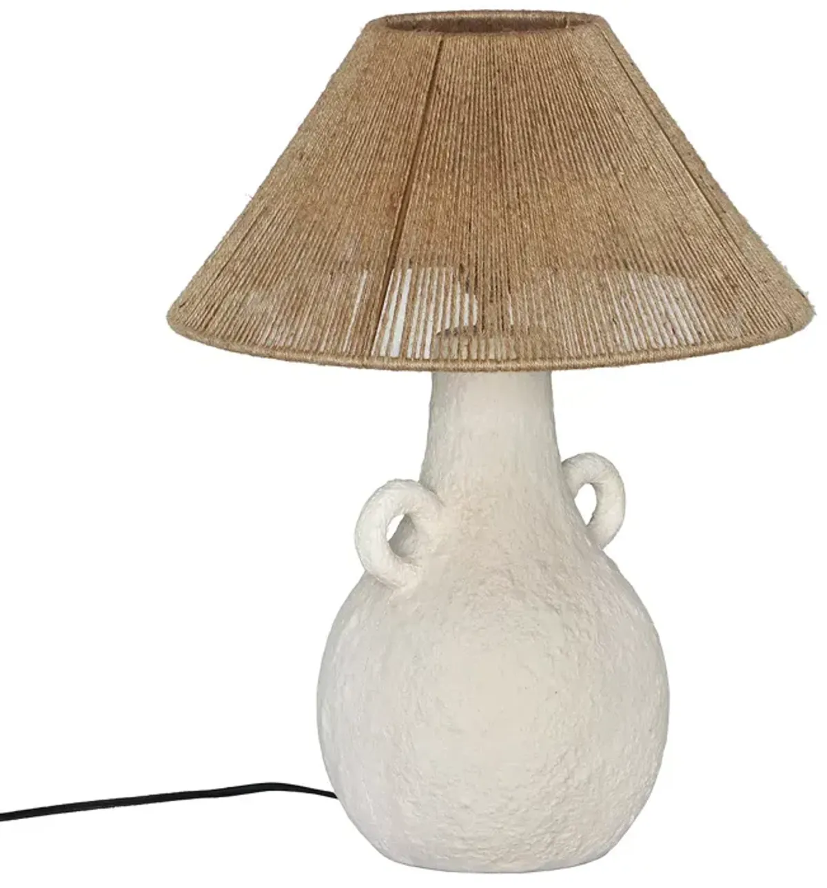 TOV Furniture Lalit Natural and White Ceramic Table Lamp