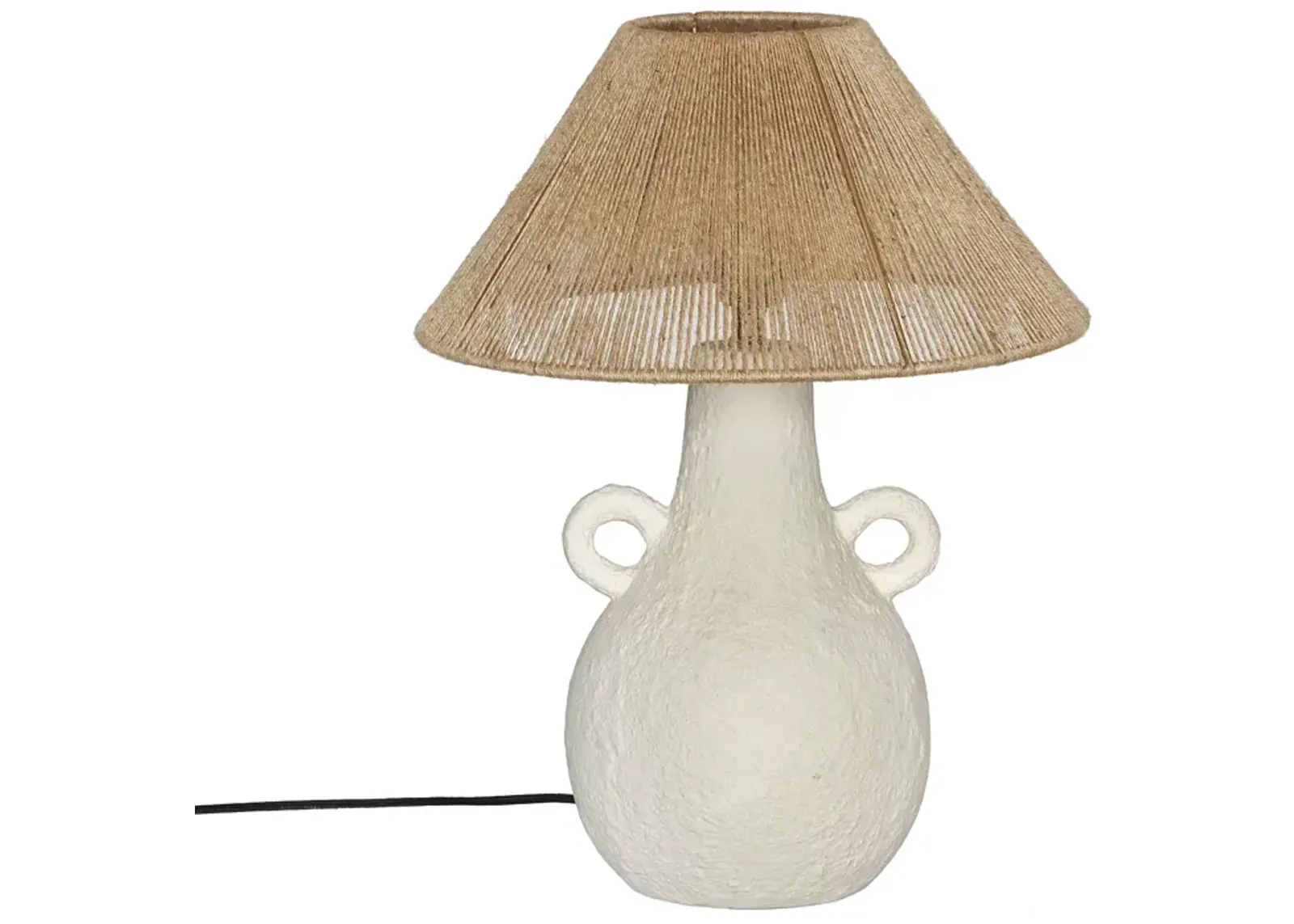 TOV Furniture Lalit Natural and White Ceramic Table Lamp