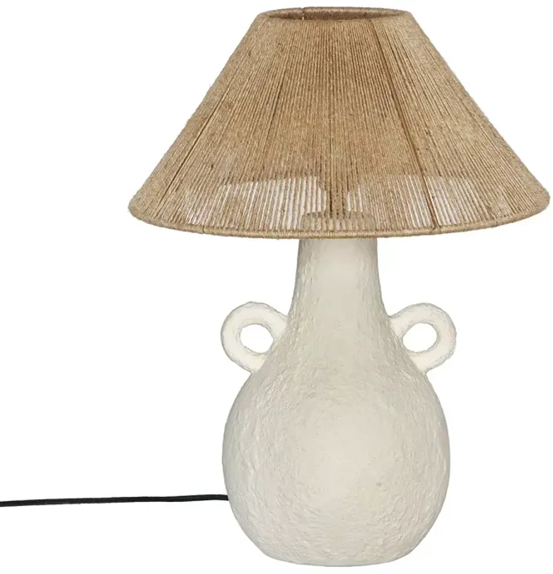 TOV Furniture Lalit Natural and White Ceramic Table Lamp