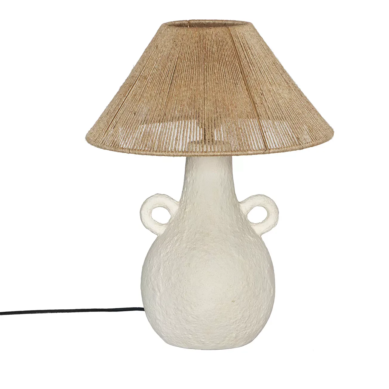 TOV Furniture Lalit Natural and White Ceramic Table Lamp