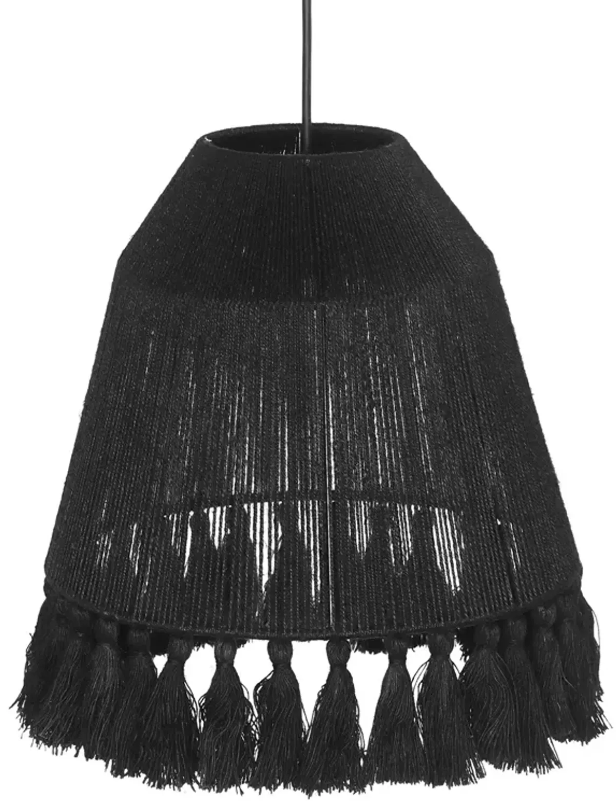 TOV Furniture Bokaro Black Jute Pendant Lamp