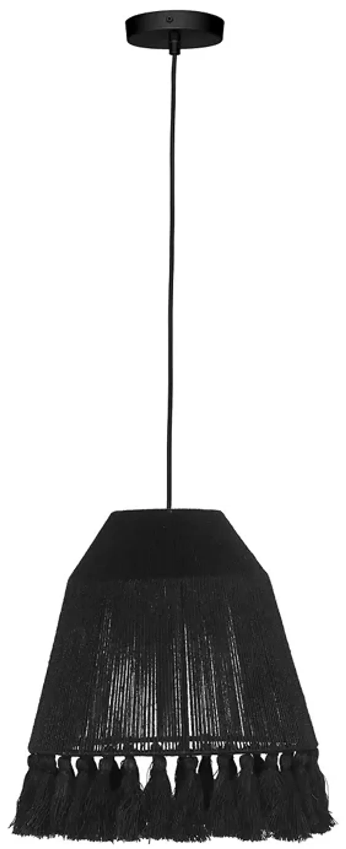 TOV Furniture Bokaro Black Jute Pendant Lamp