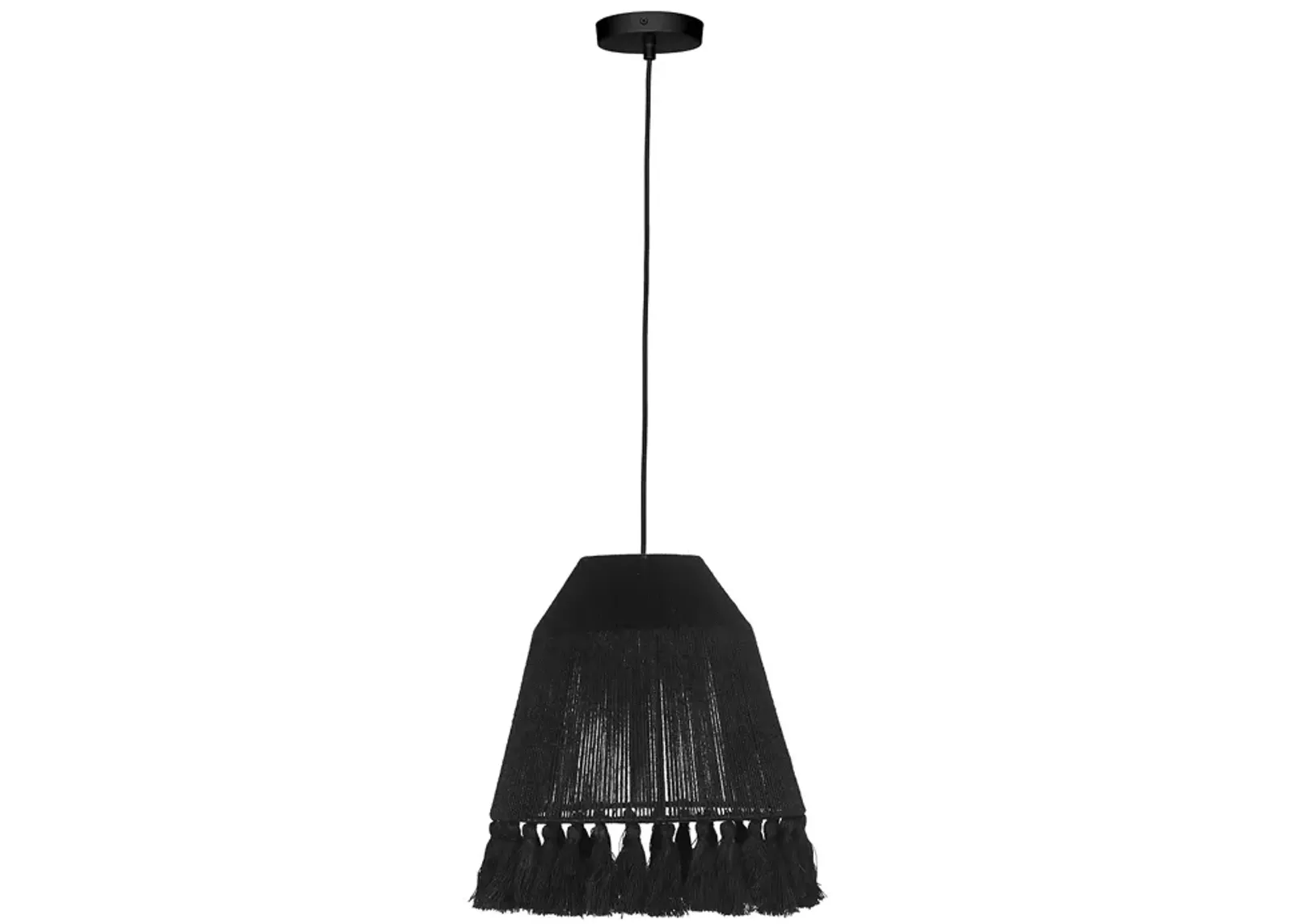 TOV Furniture Bokaro Black Jute Pendant Lamp