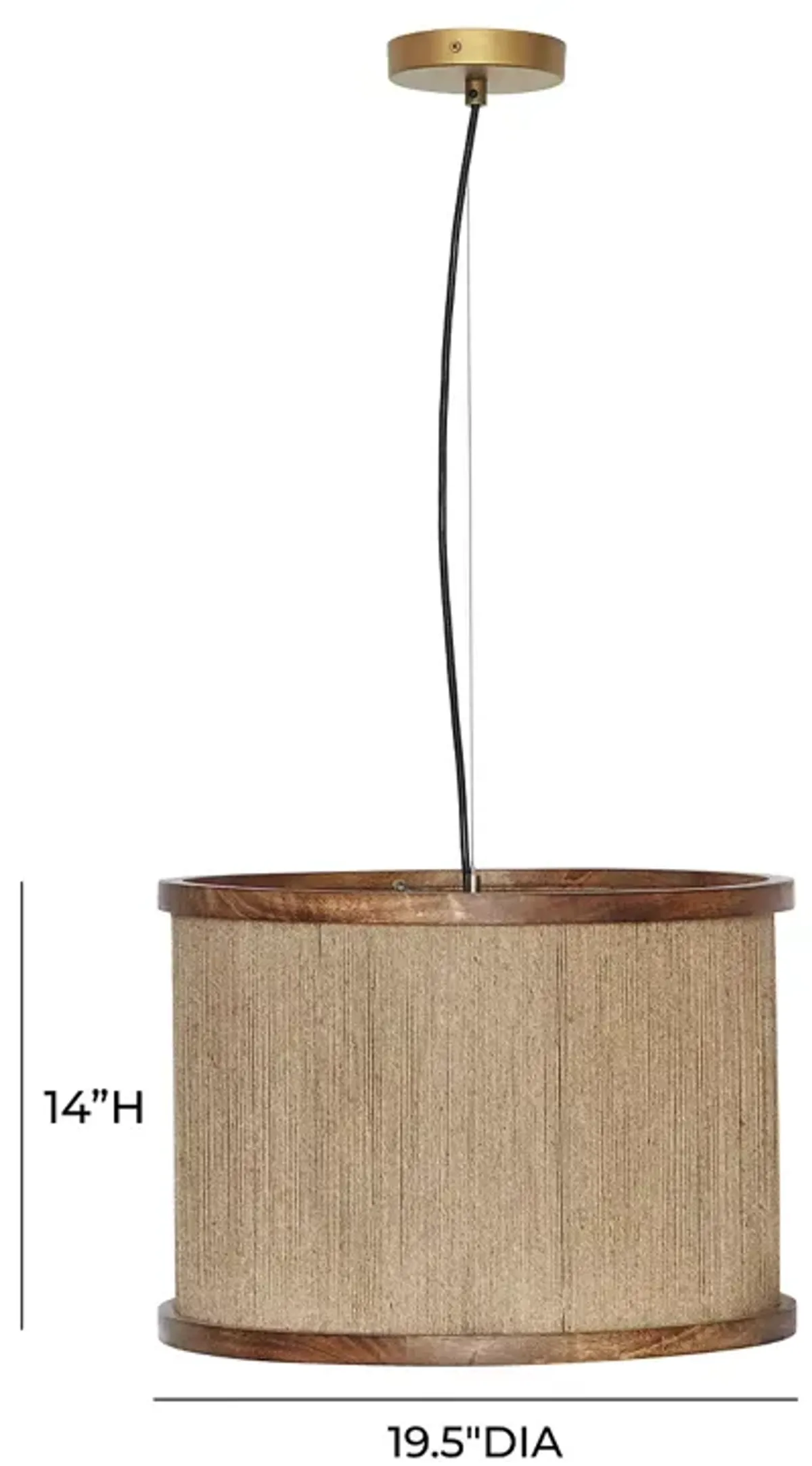 TOV Furniture Mariana Natural Pendant Lamp