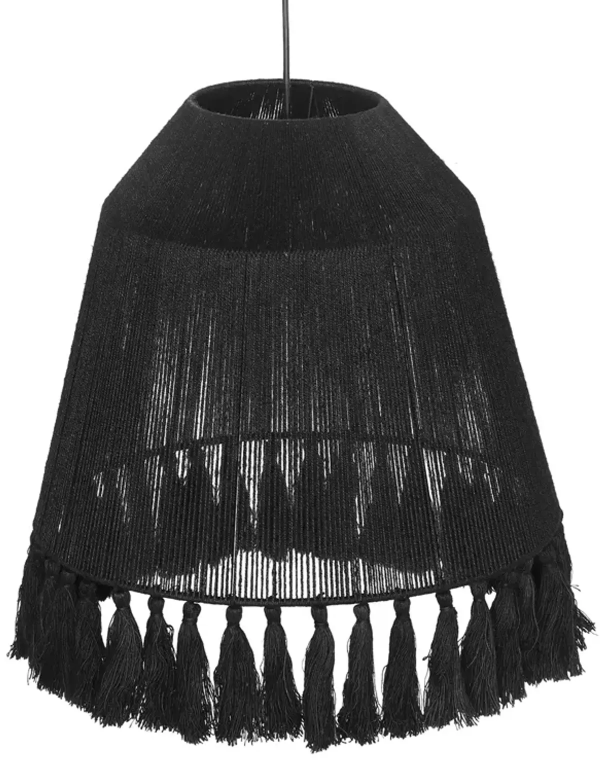 TOV Furniture Bokaro Black Jute Large Pendant Lamp