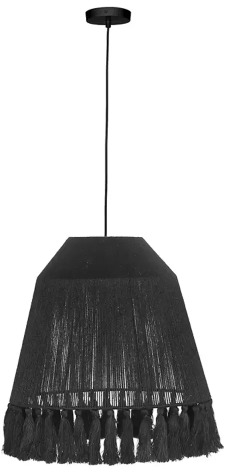 TOV Furniture Bokaro Black Jute Large Pendant Lamp