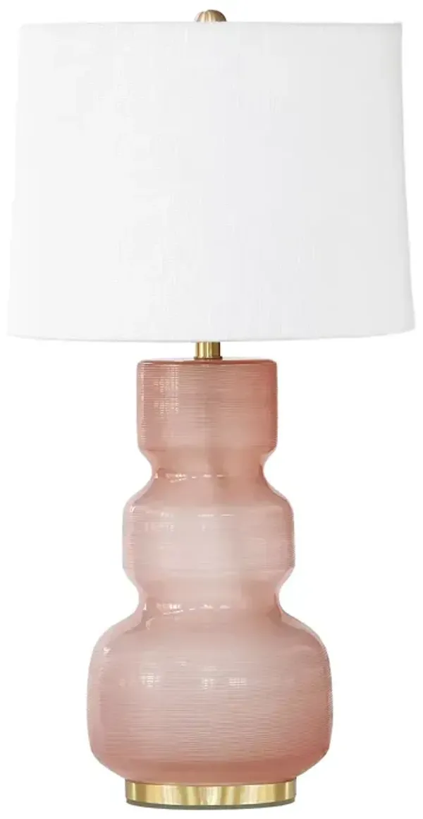 TOV Furniture Winter Pink Glass Table Lamp