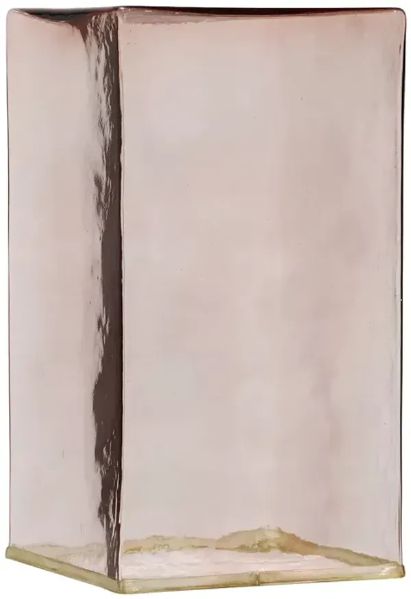 TOV Furniture Nicole Pink Glass Side Table