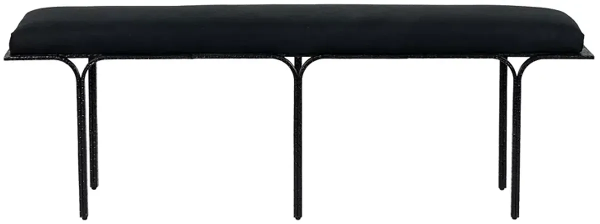 TOV Furniture Bryn Black Linen Bench