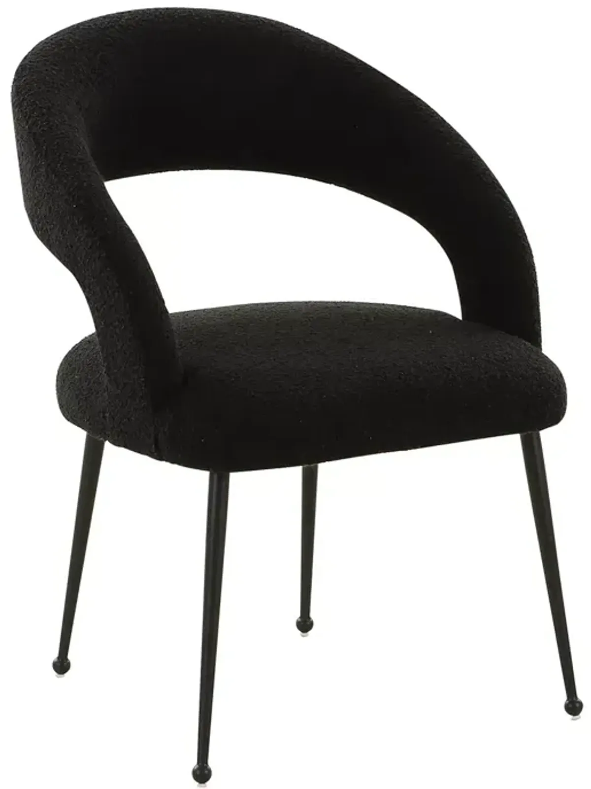 TOV Furniture Rocco Black Boucle Dining Chair