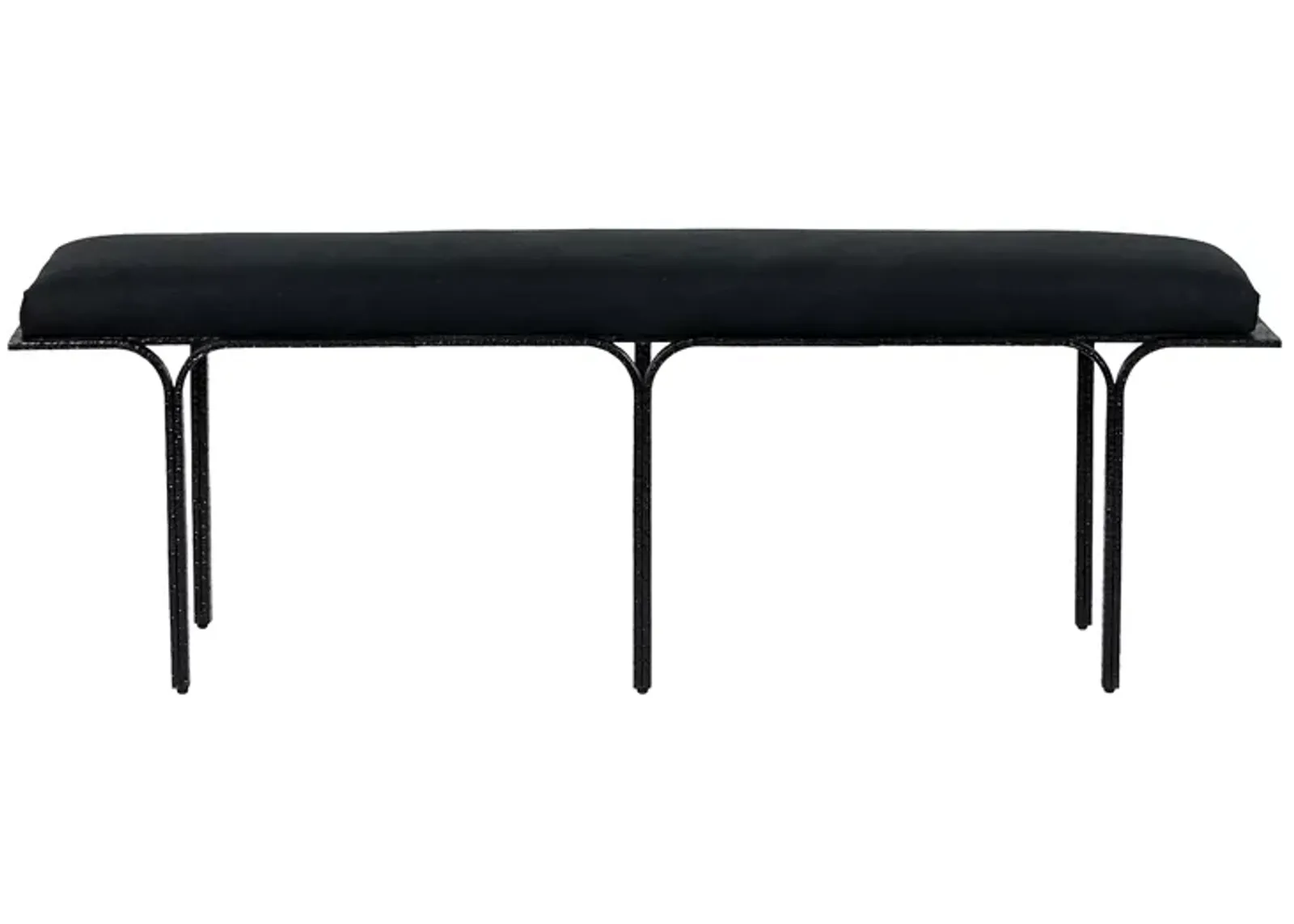 TOV Furniture Bryn Black Linen Bench