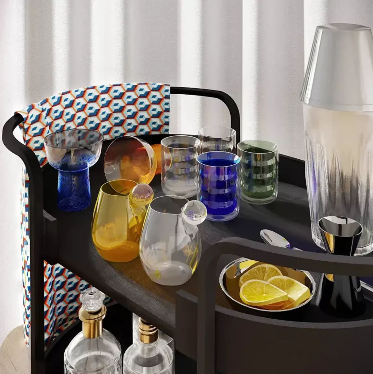 TOV Furniture Cyril Black Bar Cart