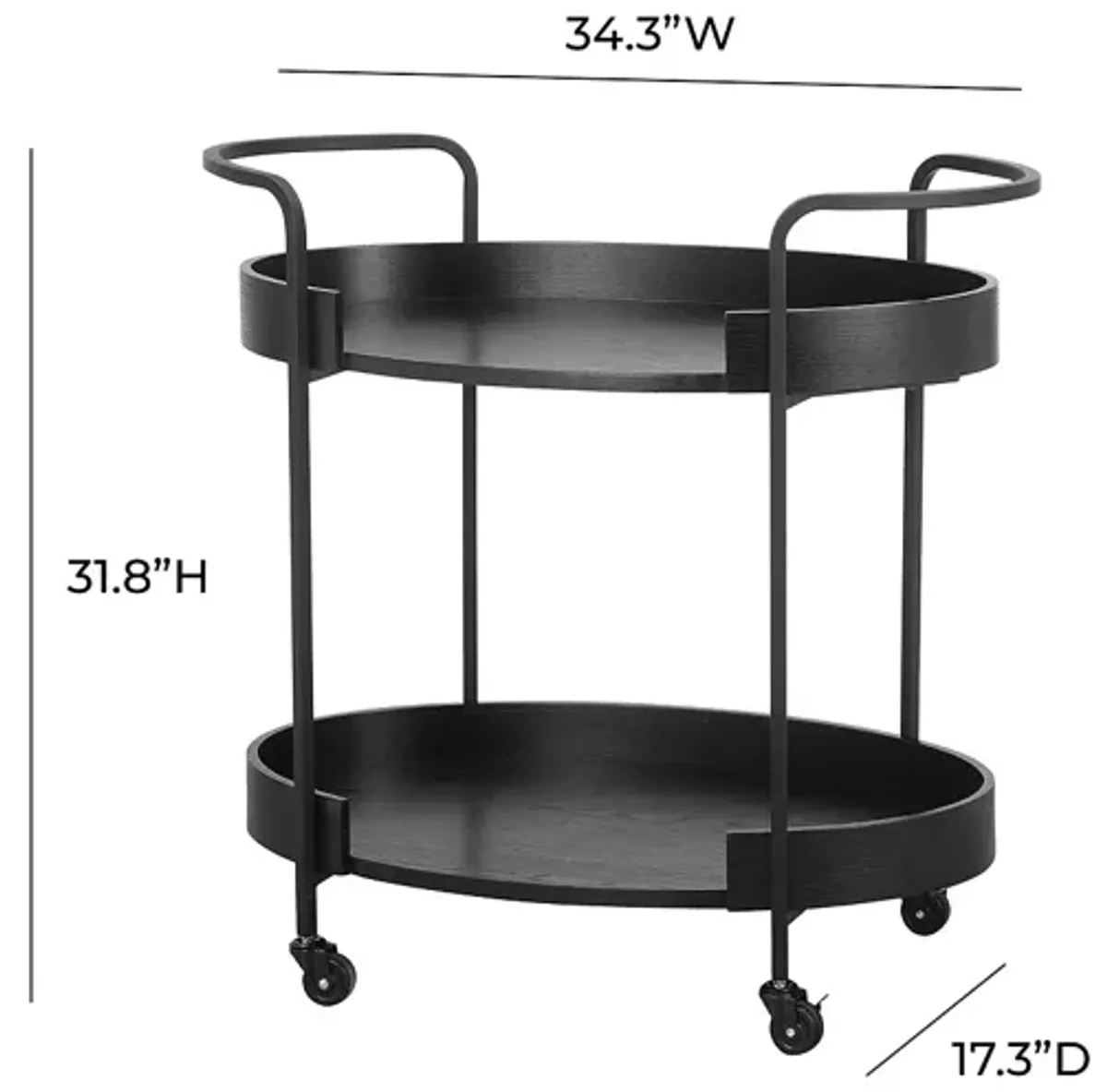 TOV Furniture Cyril Black Bar Cart