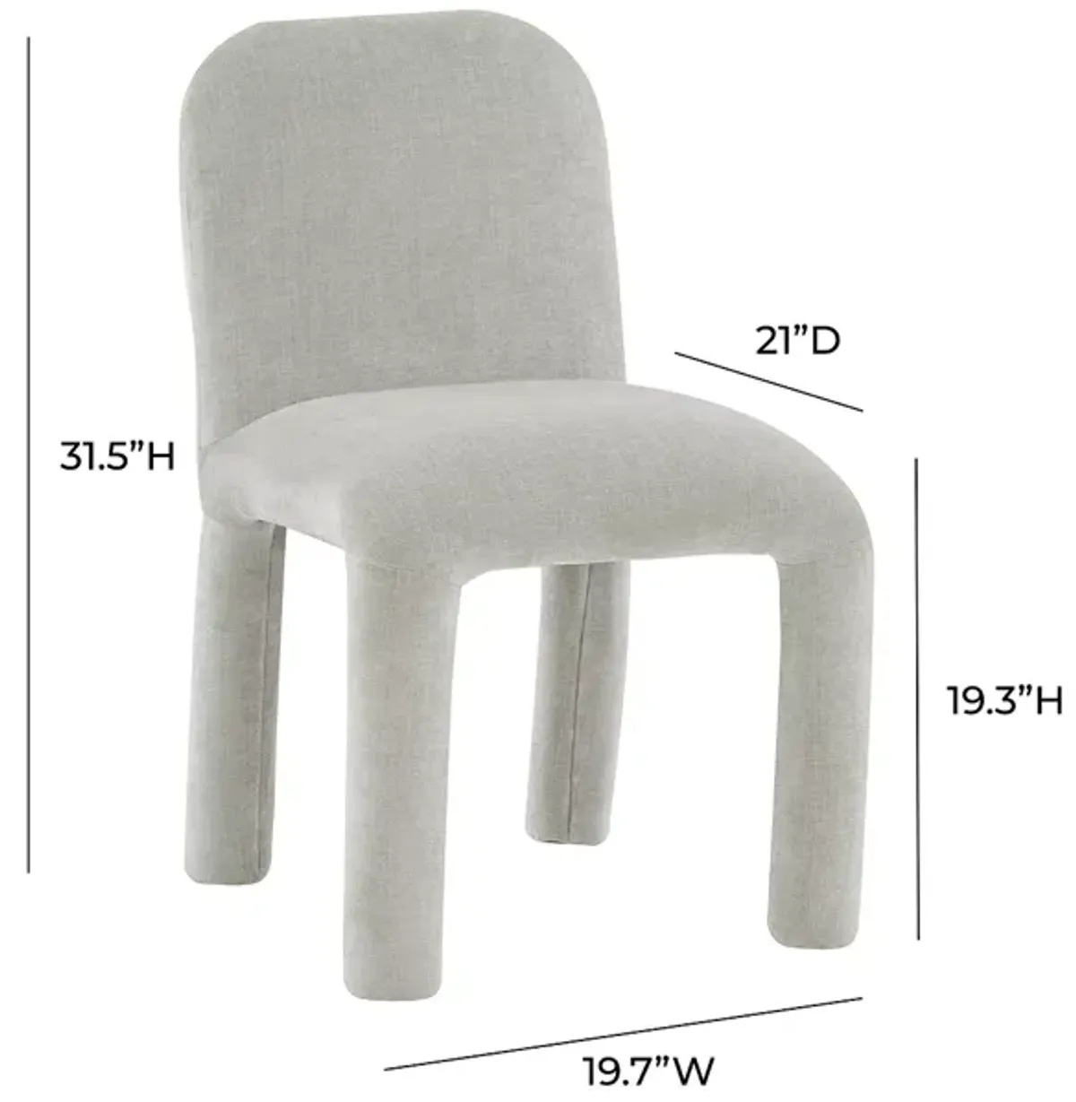 TOV Furniture Georgia Chenille Dining Chair