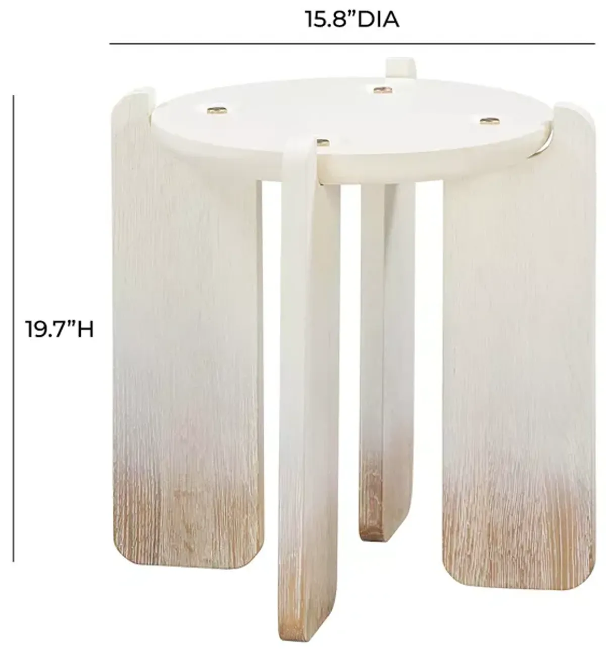 TOV Furniture Gloria Cream Oak Side Table