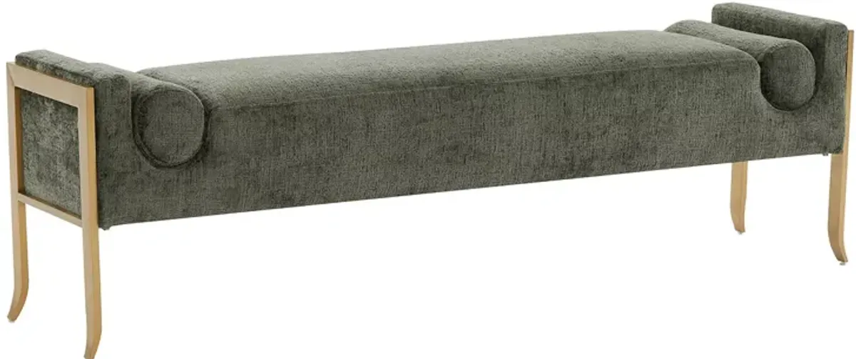 TOV Furniture Ines Textured Velvet Bench