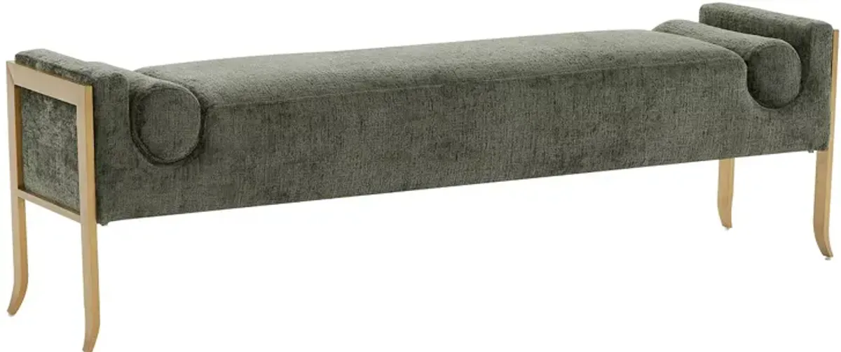 TOV Furniture Ines Textured Velvet Bench