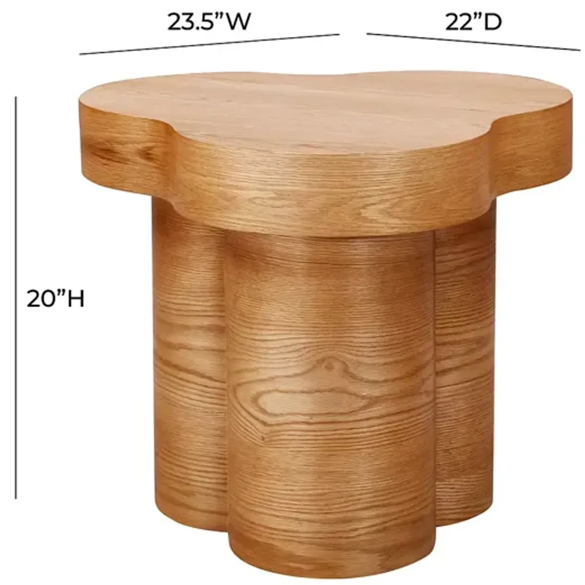 TOV Furniture Dora Natural Oak Side Table