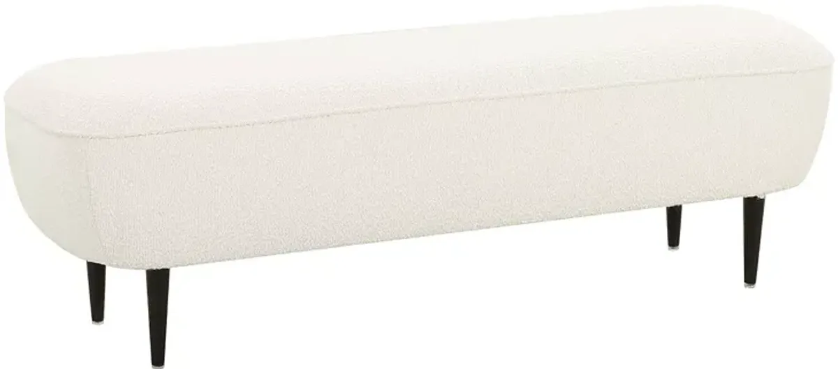 TOV Furniture Denise Cream Boucle Bench