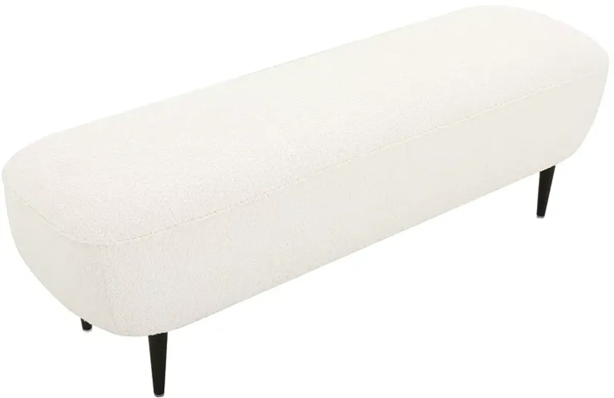 TOV Furniture Denise Cream Boucle Bench