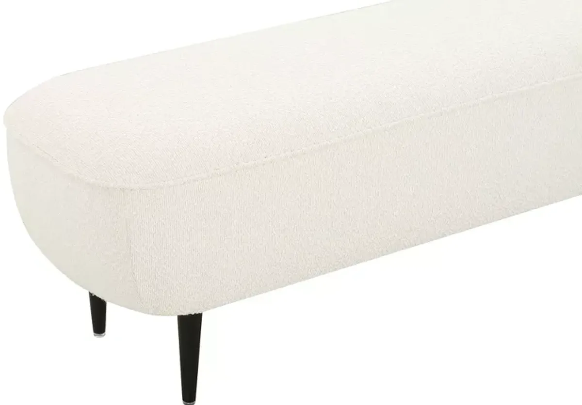 TOV Furniture Denise Cream Boucle Bench