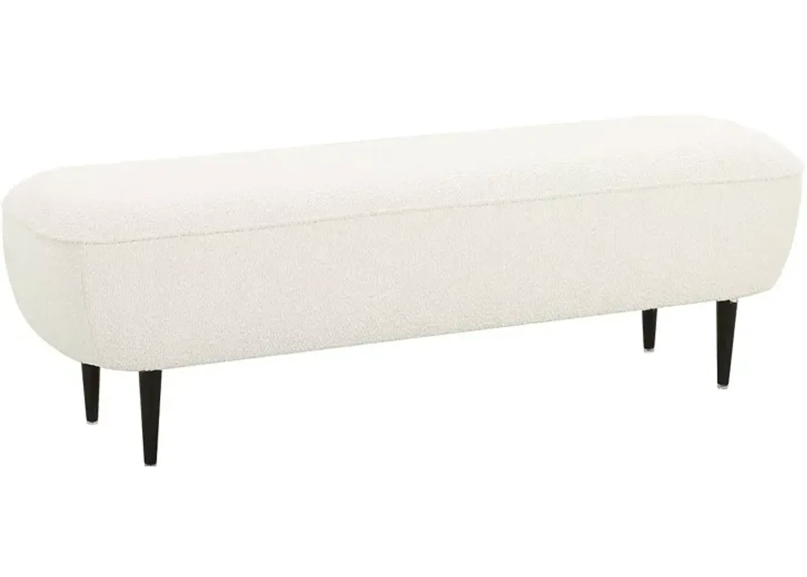 TOV Furniture Denise Cream Boucle Bench