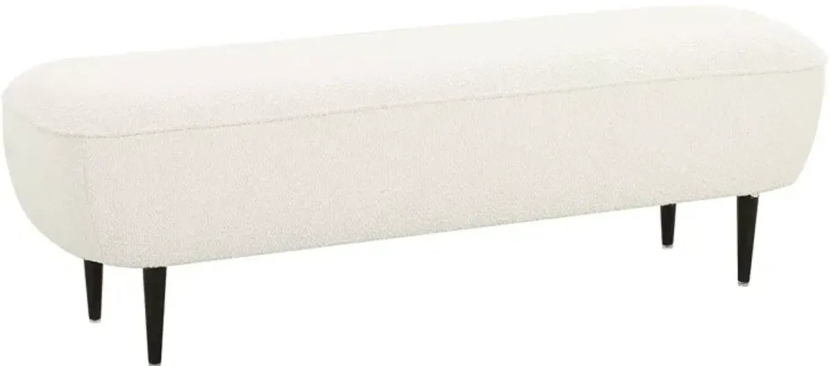 TOV Furniture Denise Cream Boucle Bench