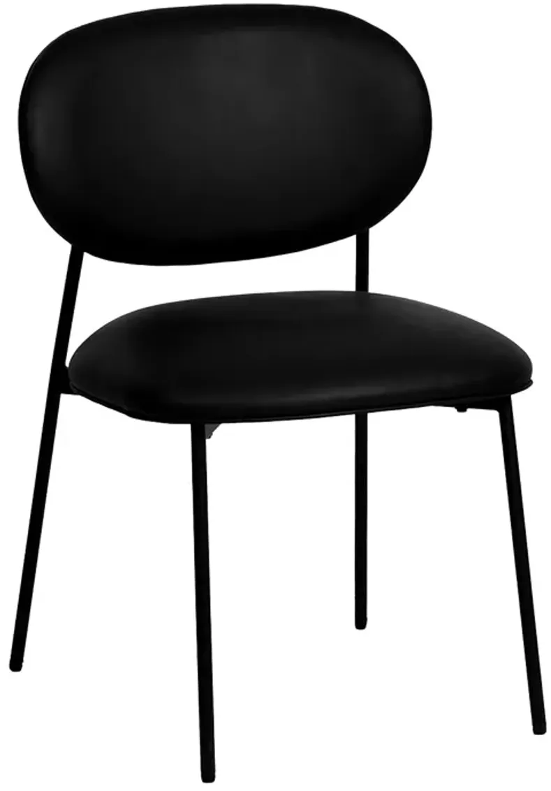 TOV Furniture McKenzie Faux Leather Stackable Dining Chair, Set of 2