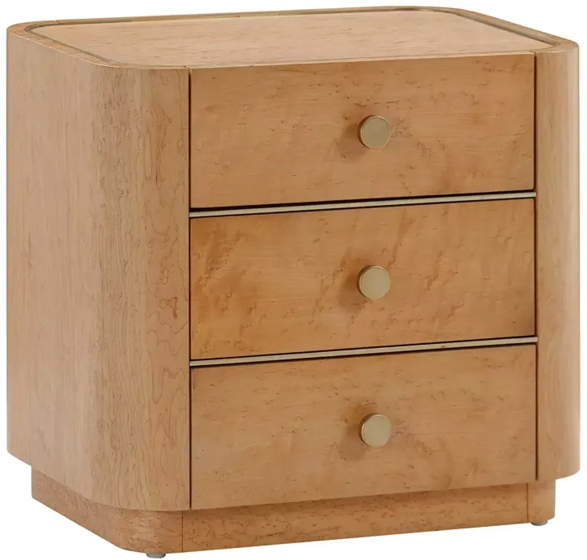 TOV Furniture Abigail Natural Birdseye Maple Nightstand