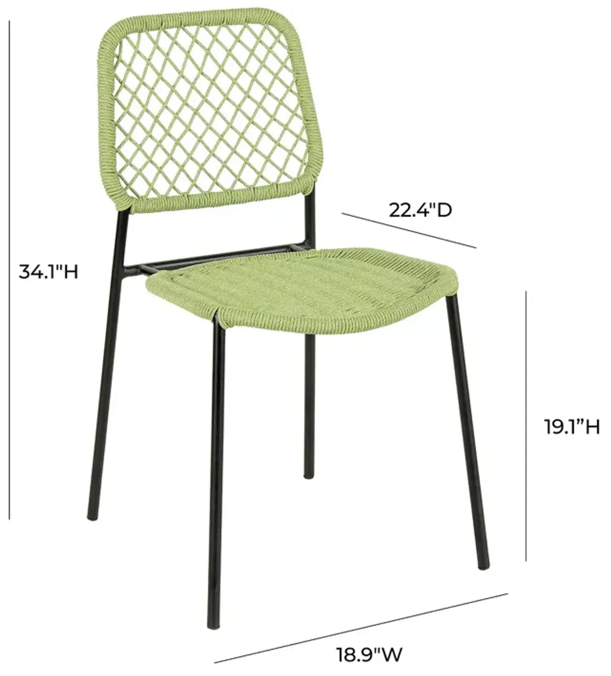 TOV Furniture Lucy Oak Finish Outdoor Dining Chair